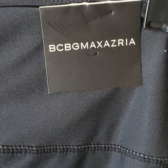 BCBGMAXAZRIA teal ombre velvet trimmed active athletic leggings size large new!! - Picture 8 of 12